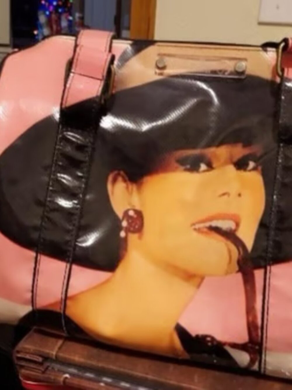 Handbag Banner Tote Purse Audrey Hepburn